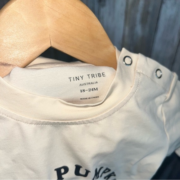 NWT Tiny Tribe Hello Pumpkin Cream Top - Picture 8 of 8